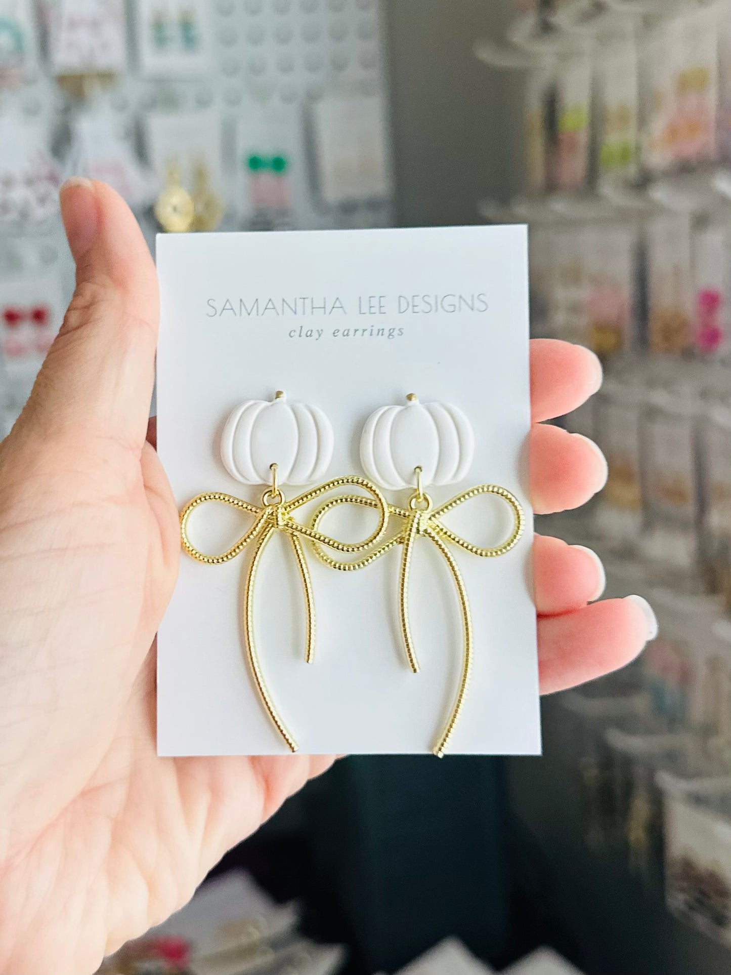 White Pumpkin Bows