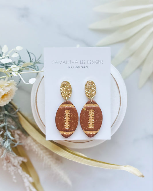 Gold Splatter Footballs