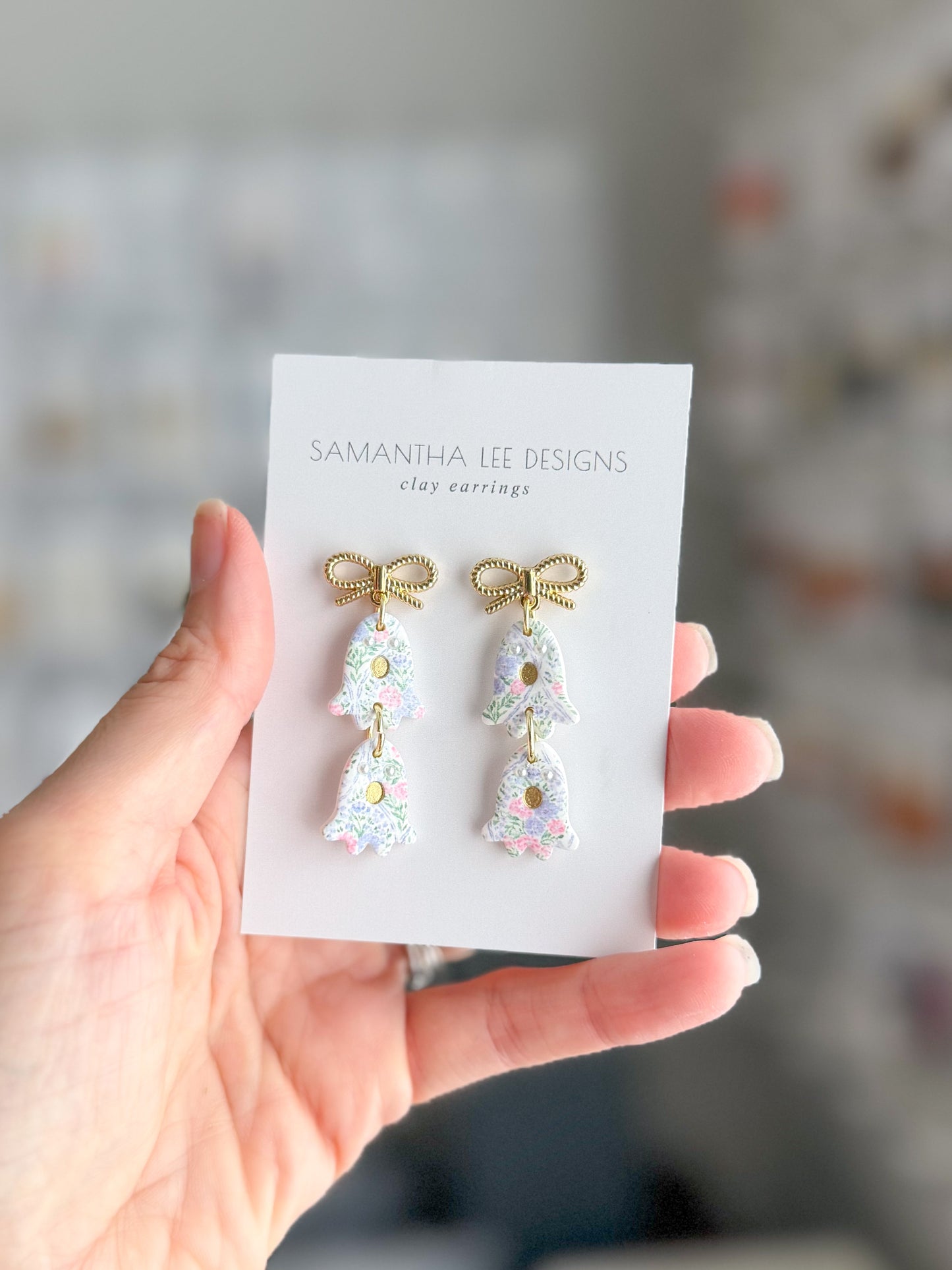 Floral Ghost Dangles