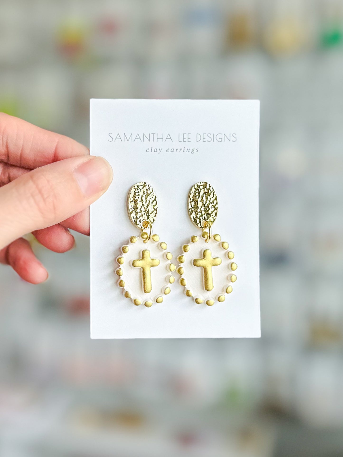 Beaded Cross Dangle