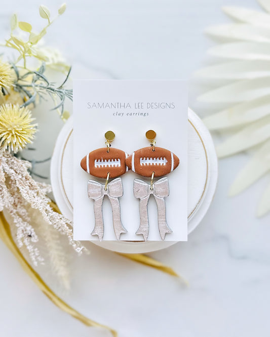 Football Bow Silver