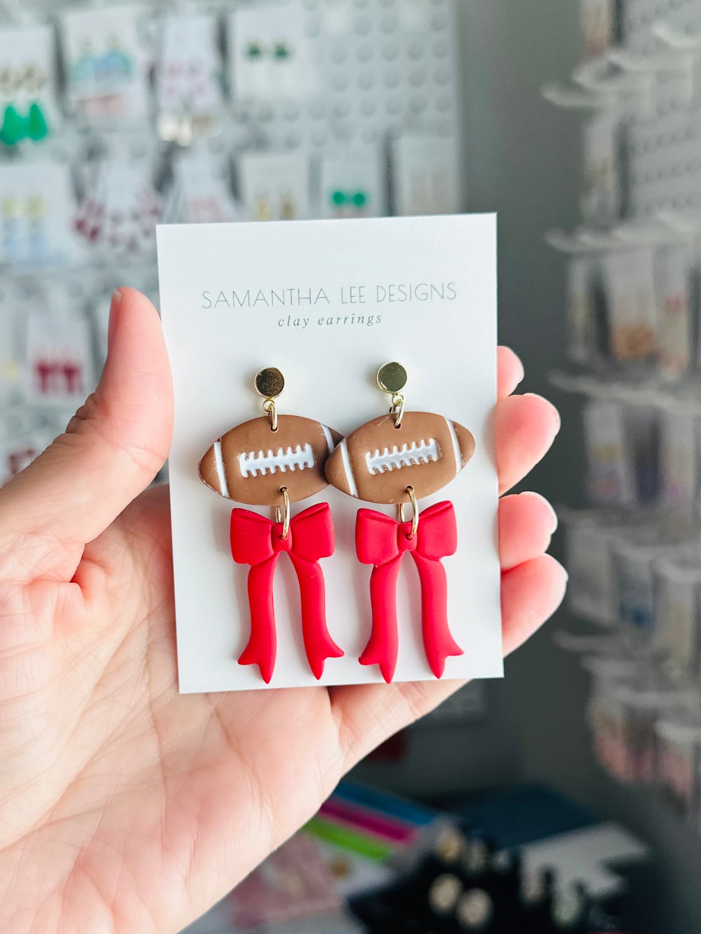 Football Bow Red