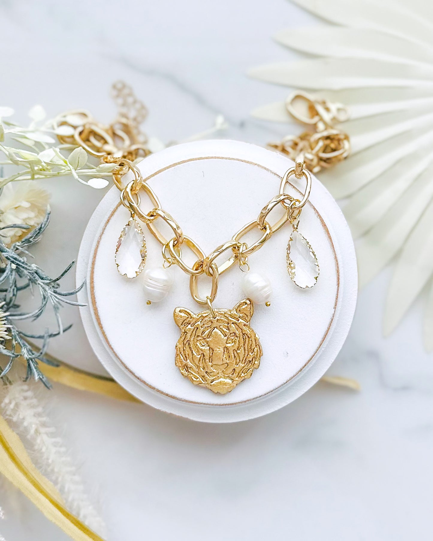 Tiger Charm Necklace