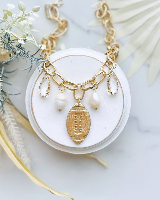Football Charm Necklace