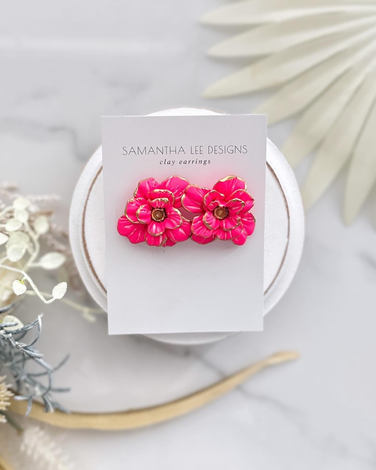 Neon Pink Mason Studs