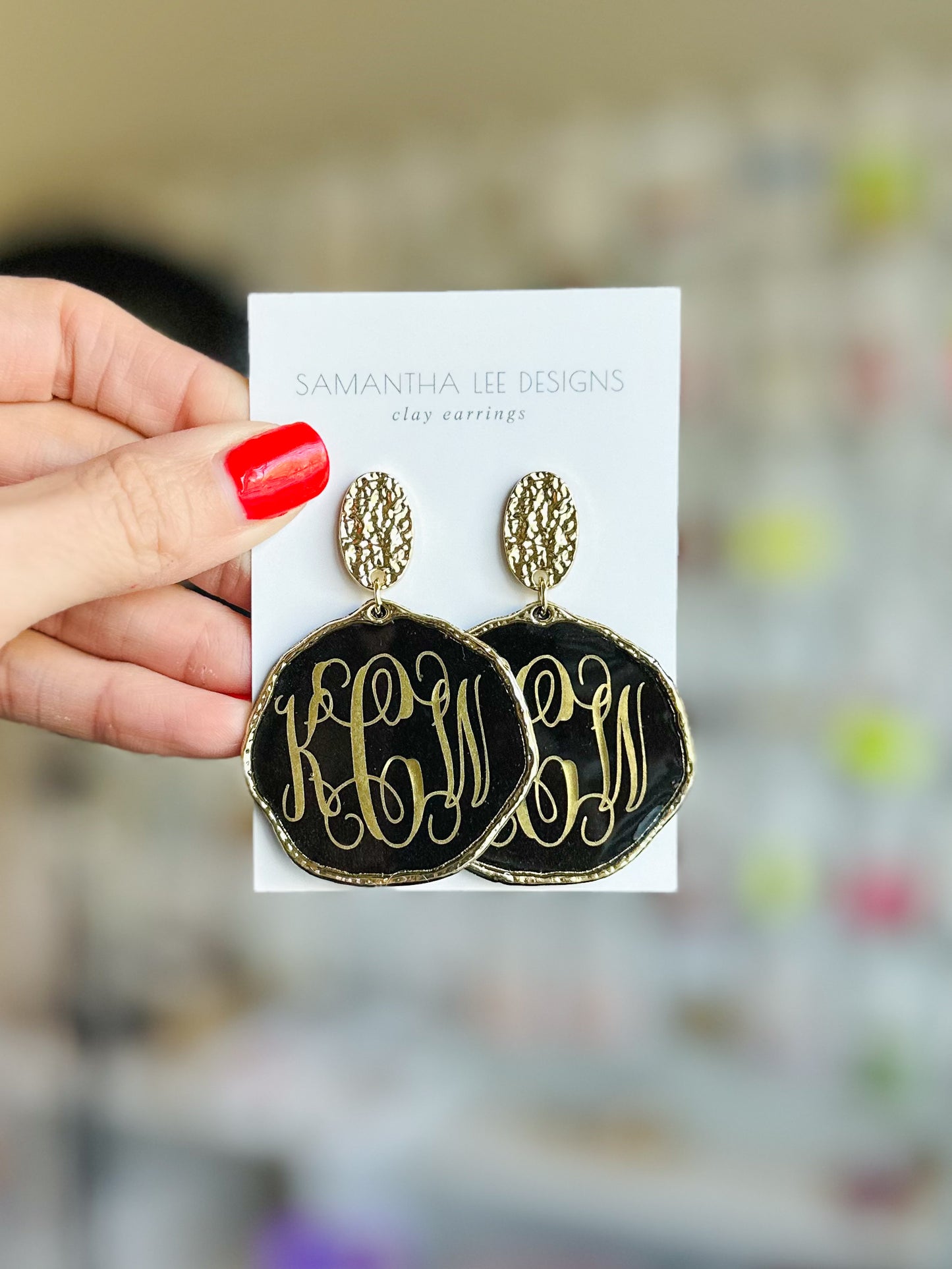 Monogrammed Earrings