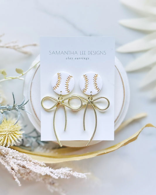 Gold Stitch Ball Bows