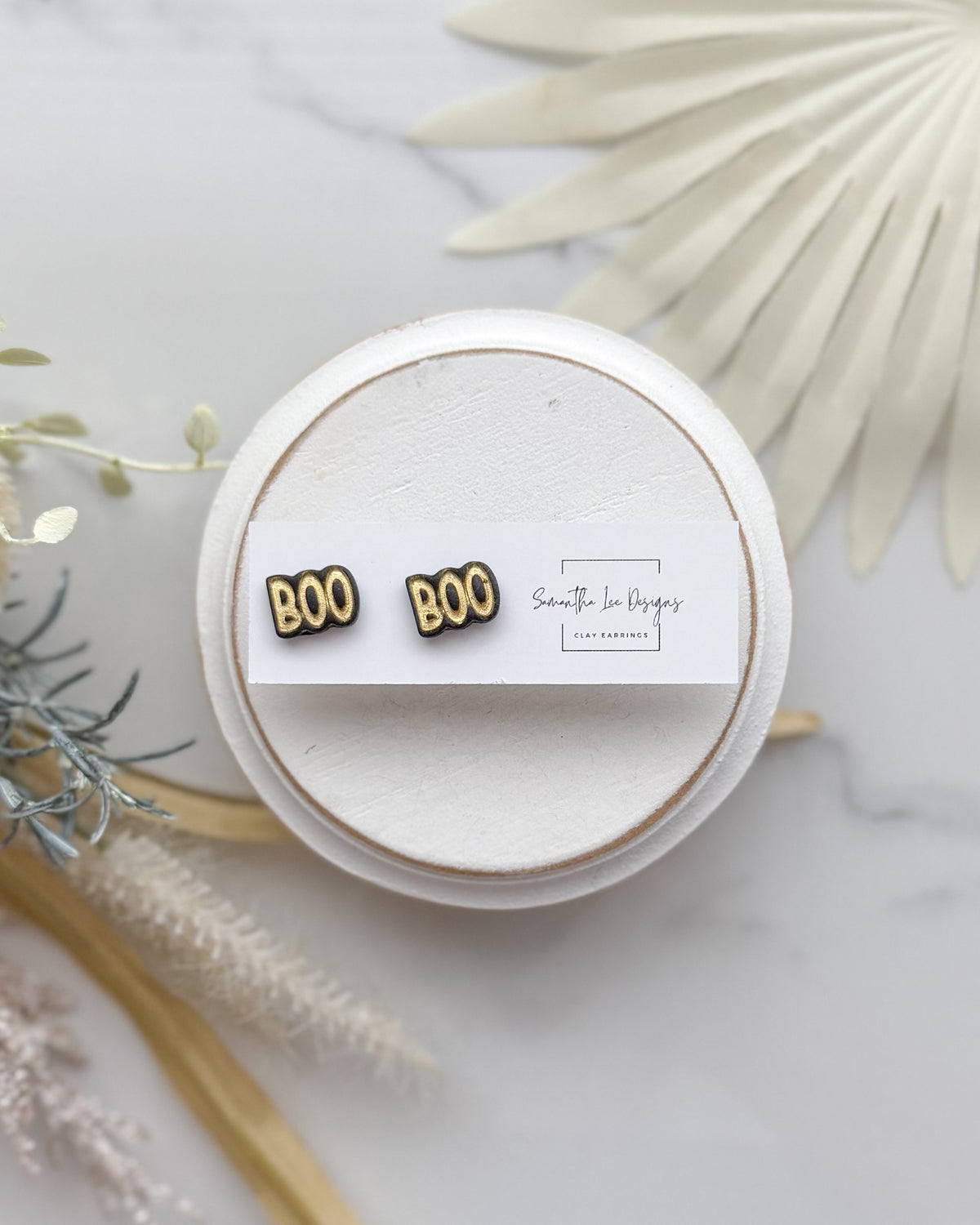 Black Boo Studs