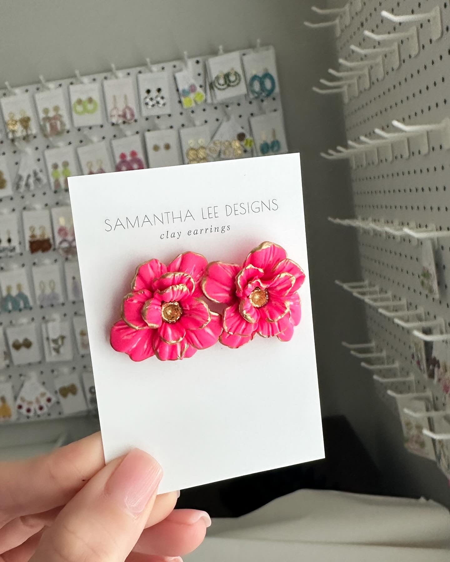 Neon Pink Mason Studs