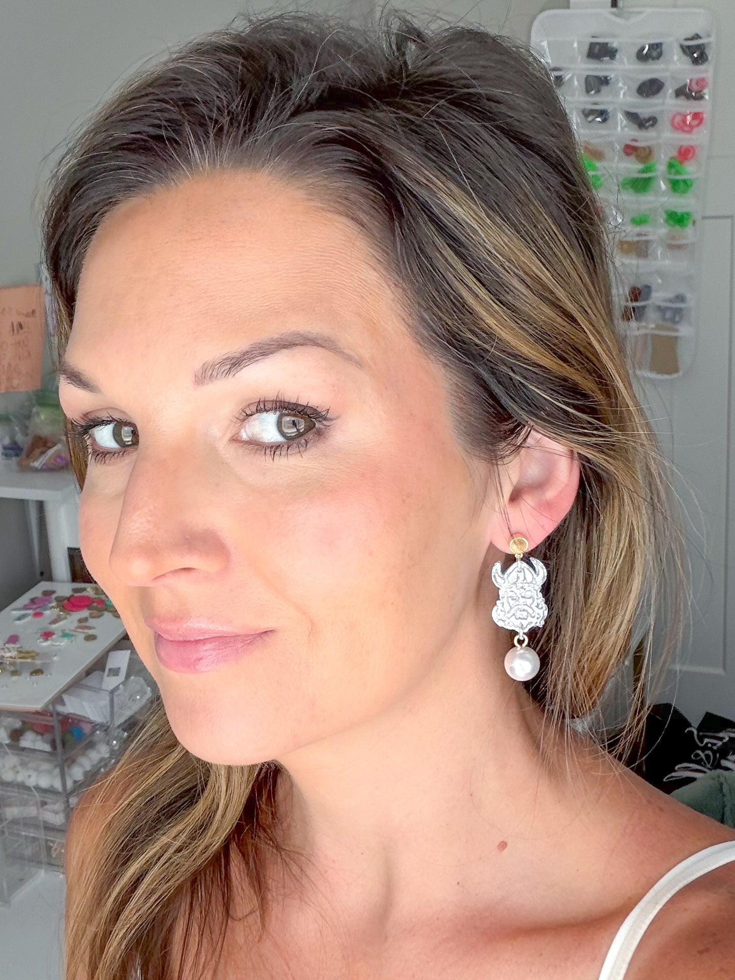Gold Pearl Viking Drop