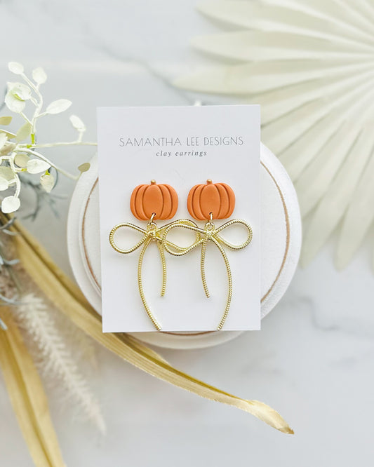 Orange Pumpkin Bows