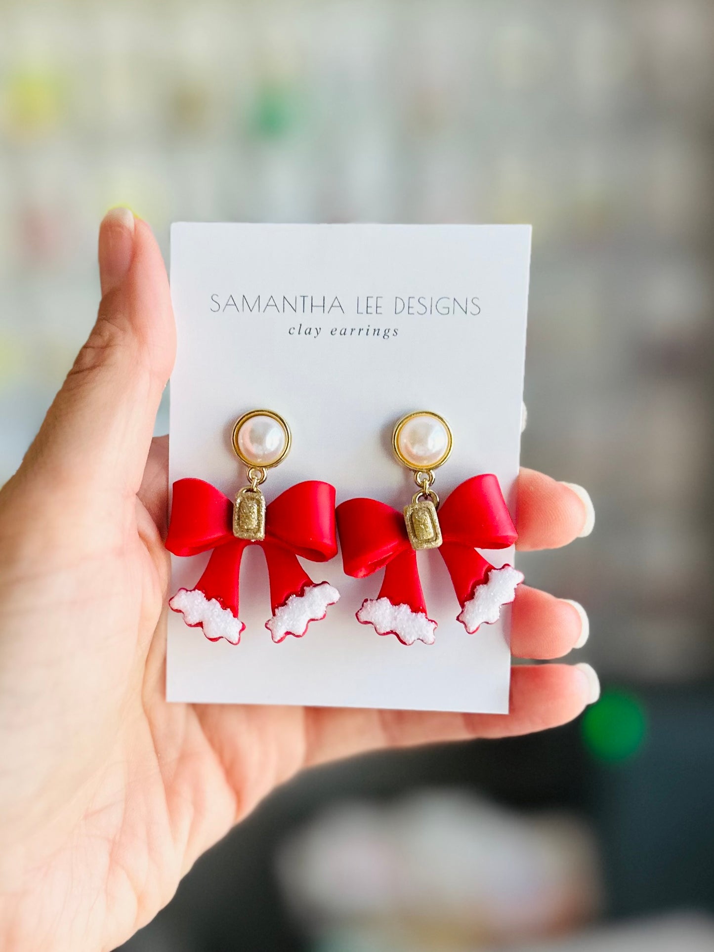 Red Santa Bow