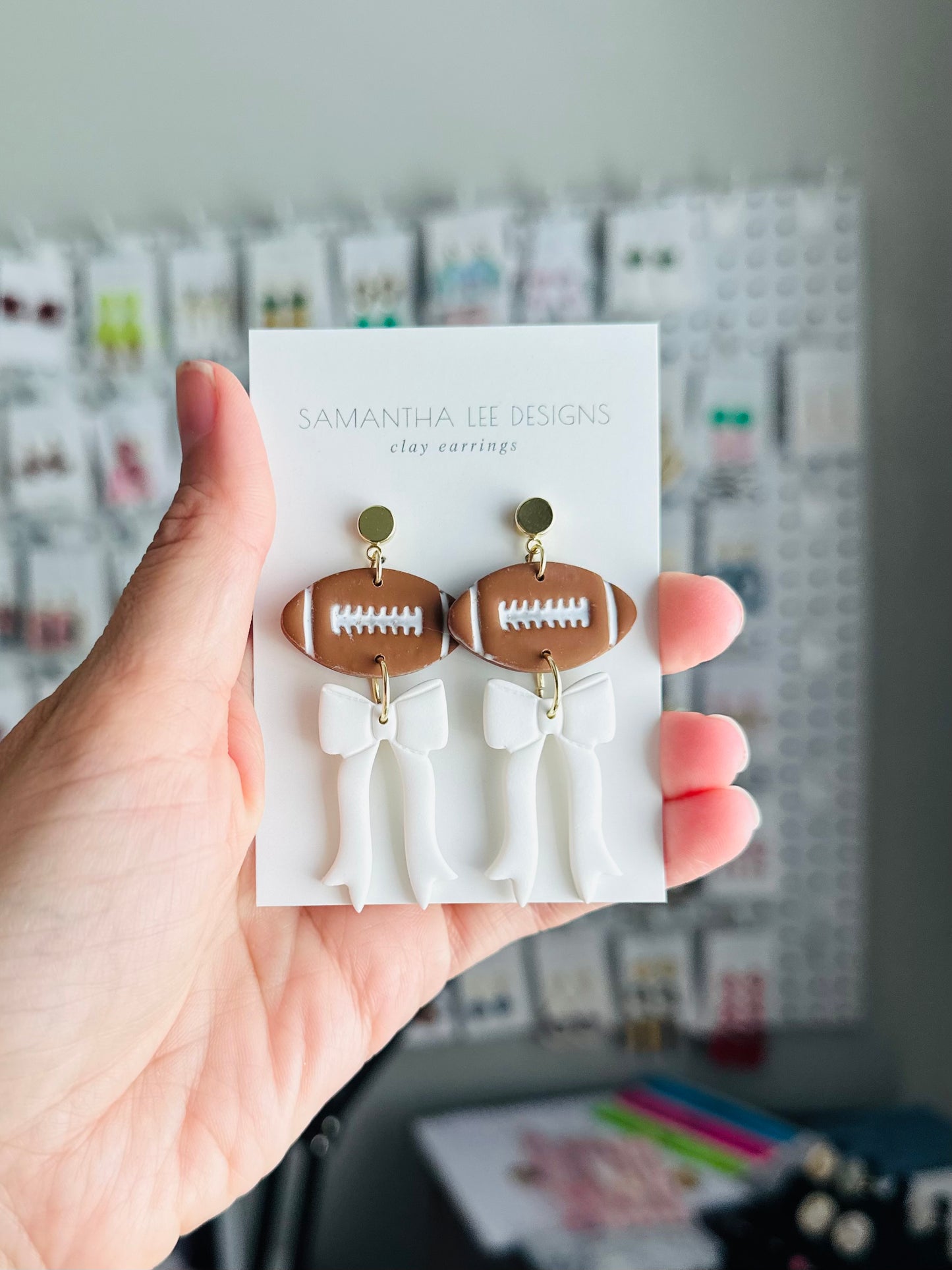 Football Bow White