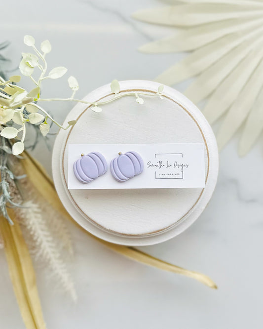 Lavender Pumpkin Studs