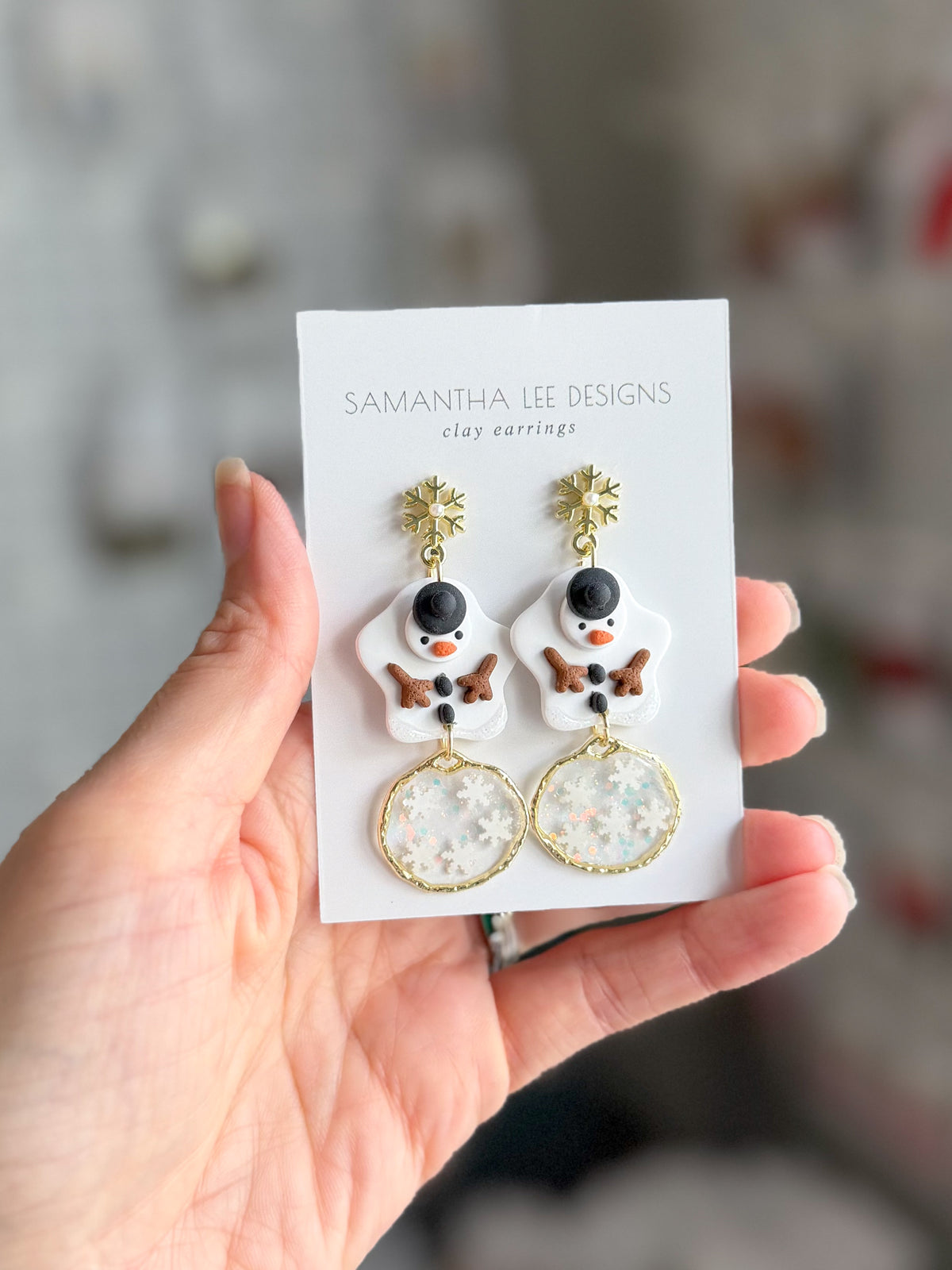 Melted Snowman Dangles