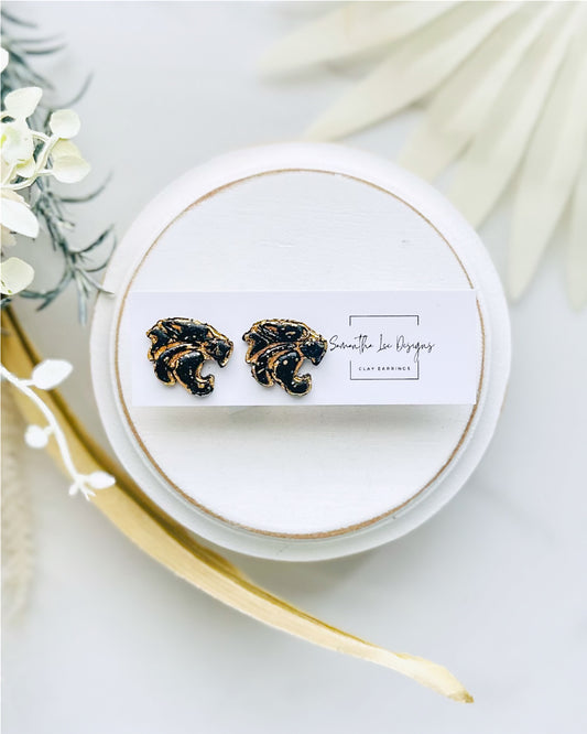 Gold Splatter Wildcat Studs