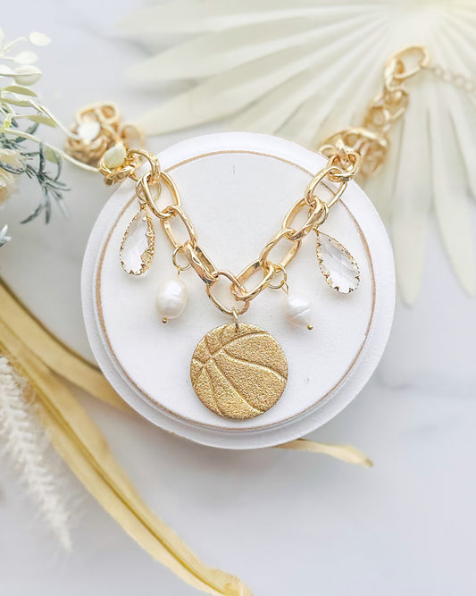 Basketball Charm Necklace