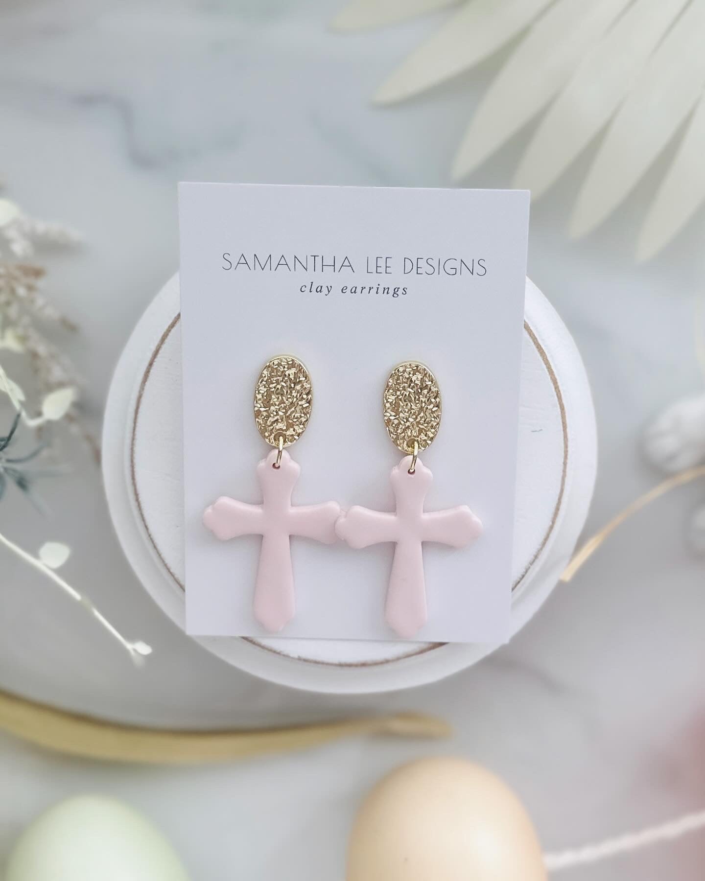 Powder Pink Cross