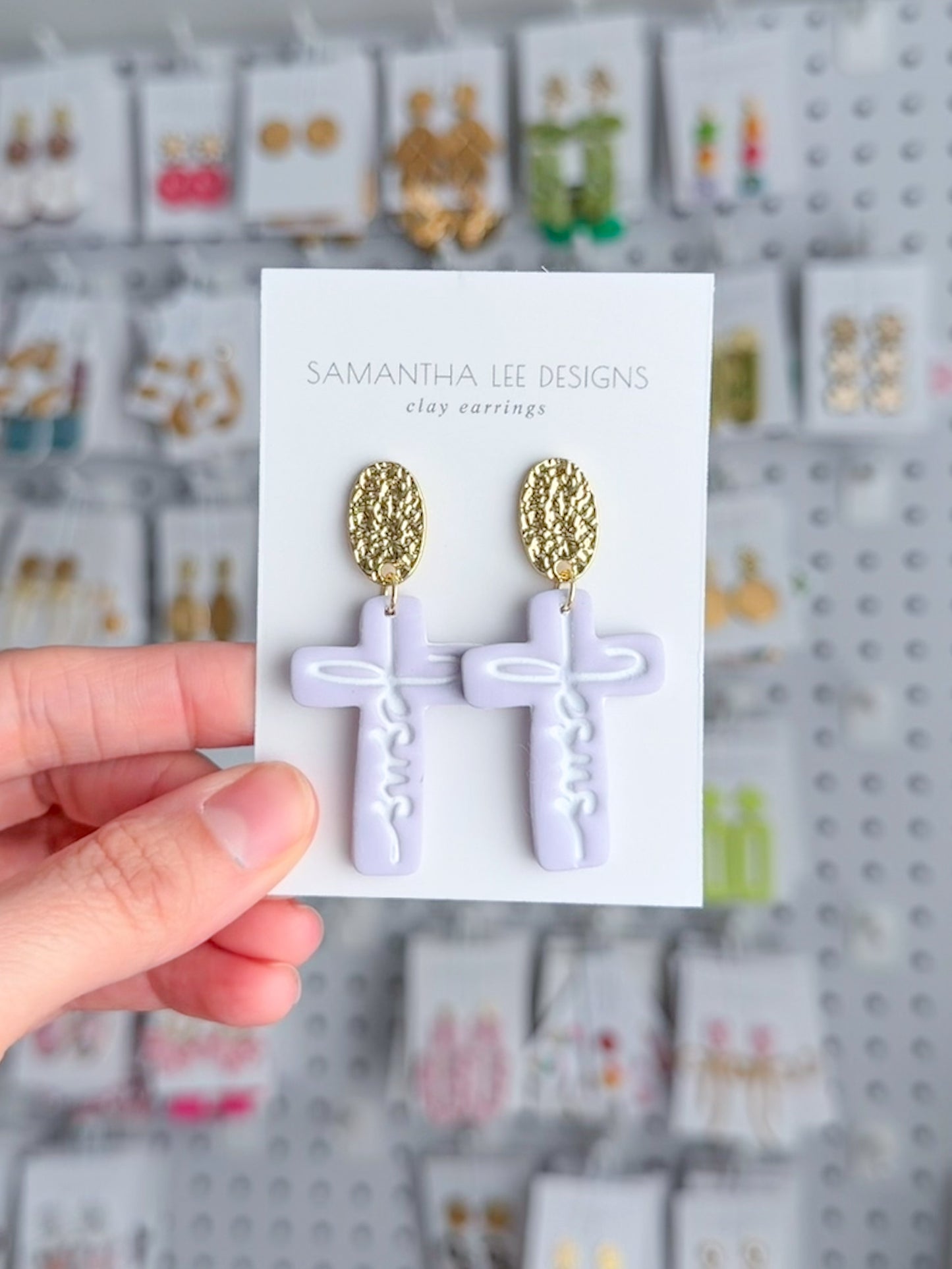 Lavender Jesus Crosses