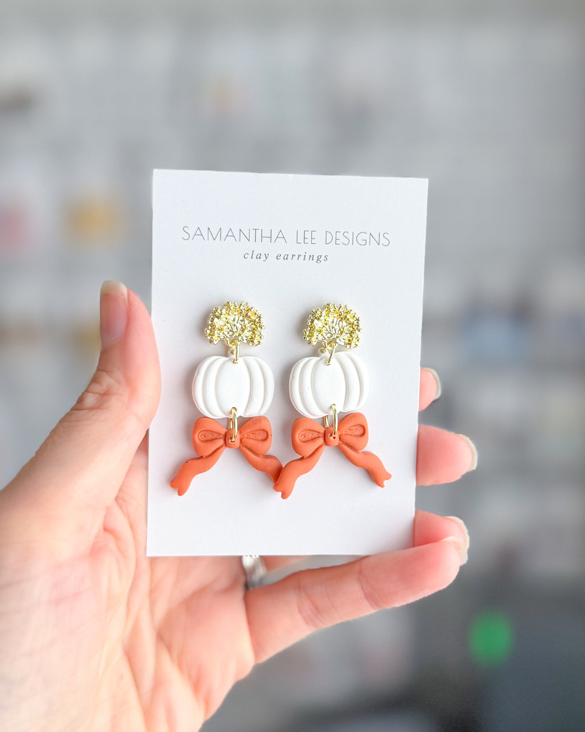 Orange Bows With Pumpkins
