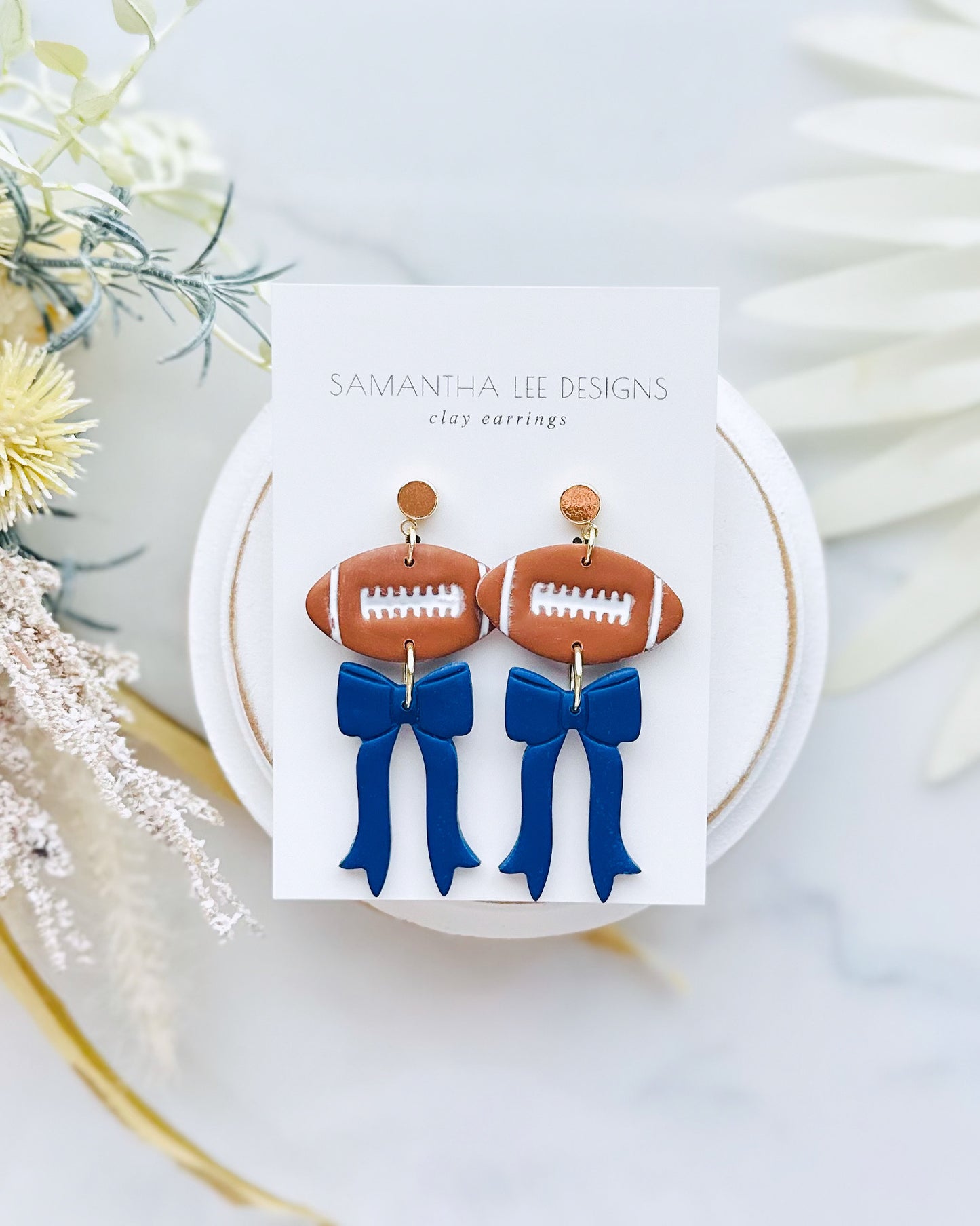 Football Bow Navy