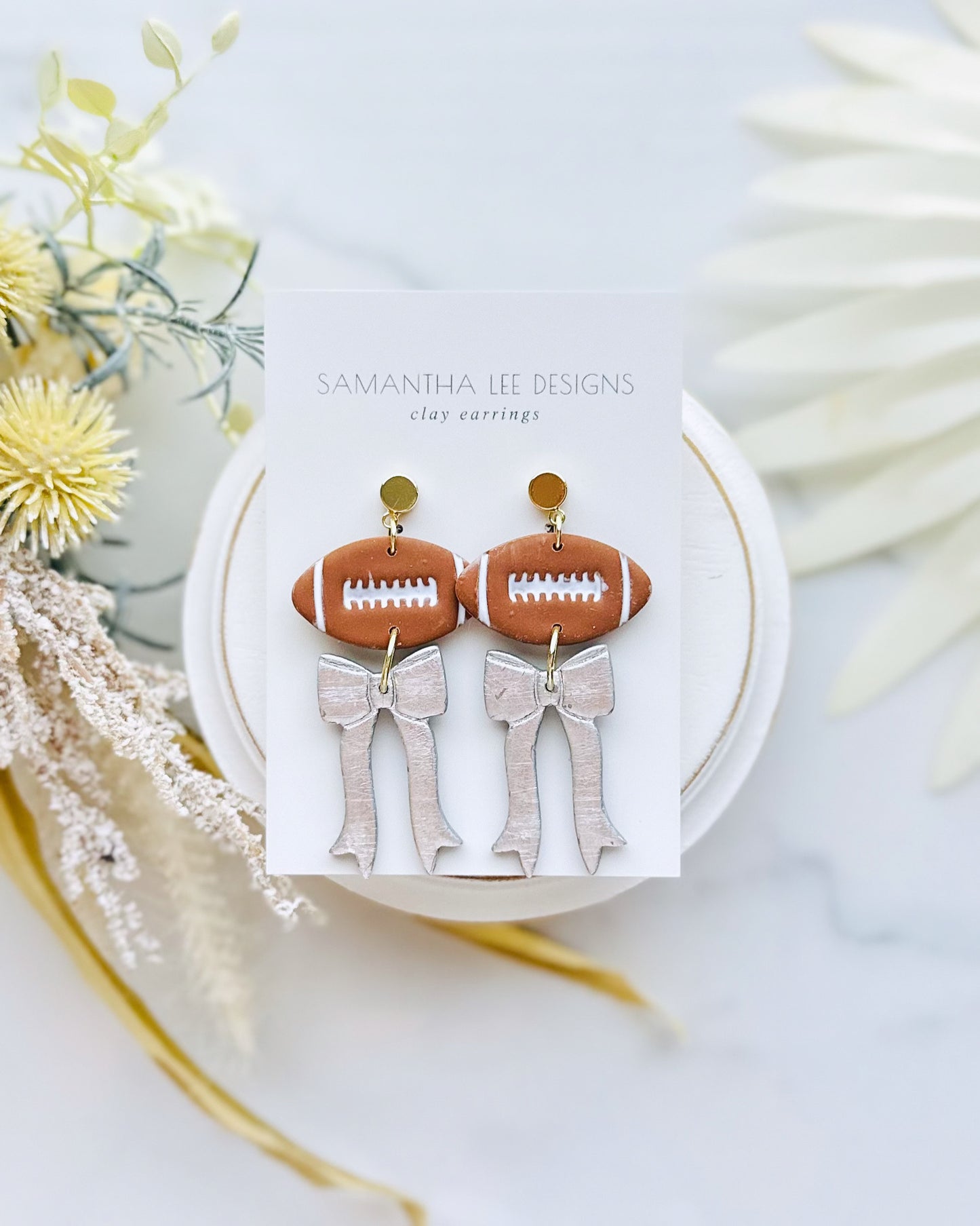 Football Bow Silver