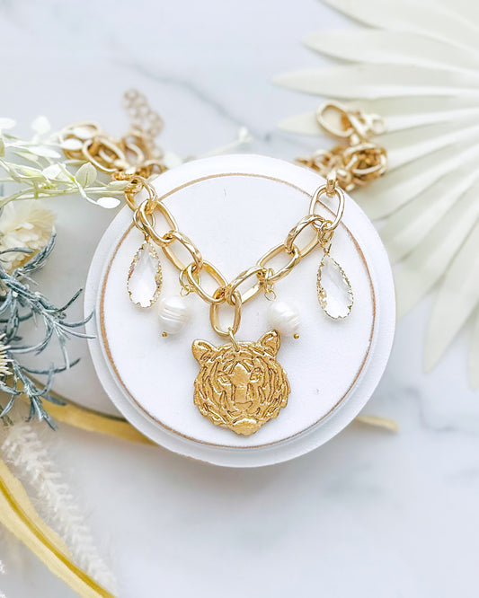 Tiger Charm Necklace
