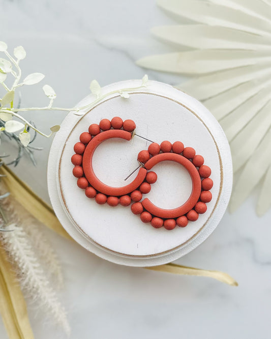 Large Cinnamon Hoops