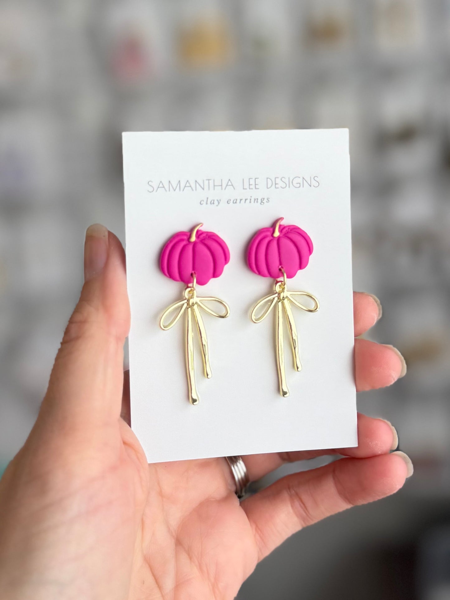 Fuchsia Pumpkin Bows