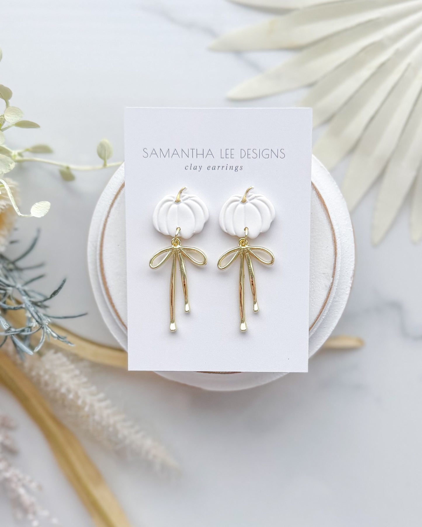 White Pumpkin Bows