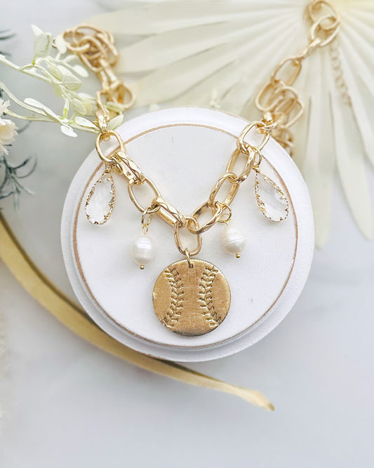 Baseball Charm Necklace