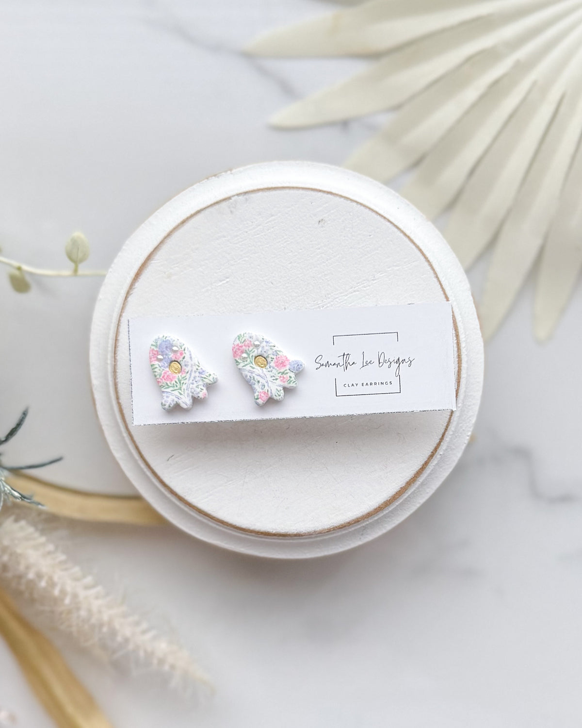 Ghost Floral Studs