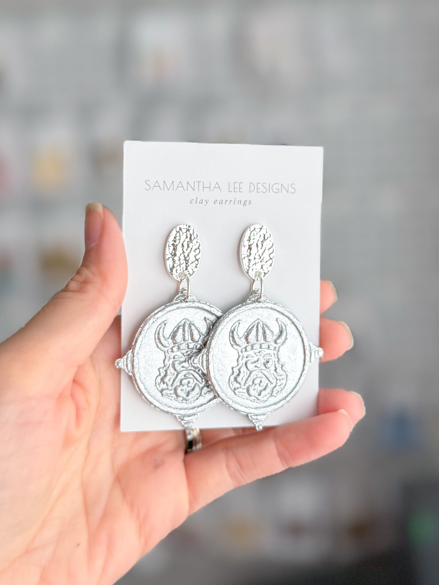 Silver Viking Pearl Medallion