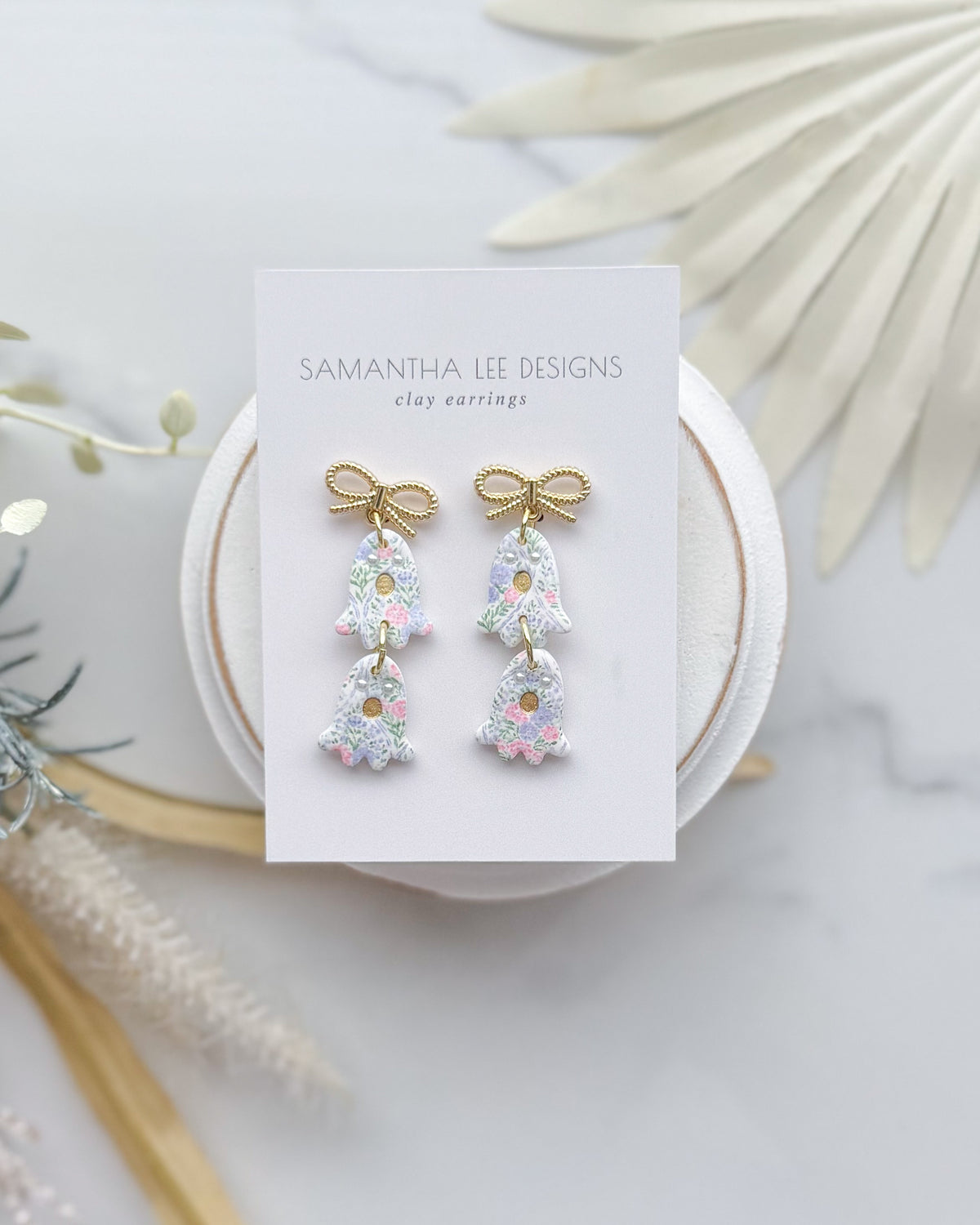 Floral Ghost Dangles