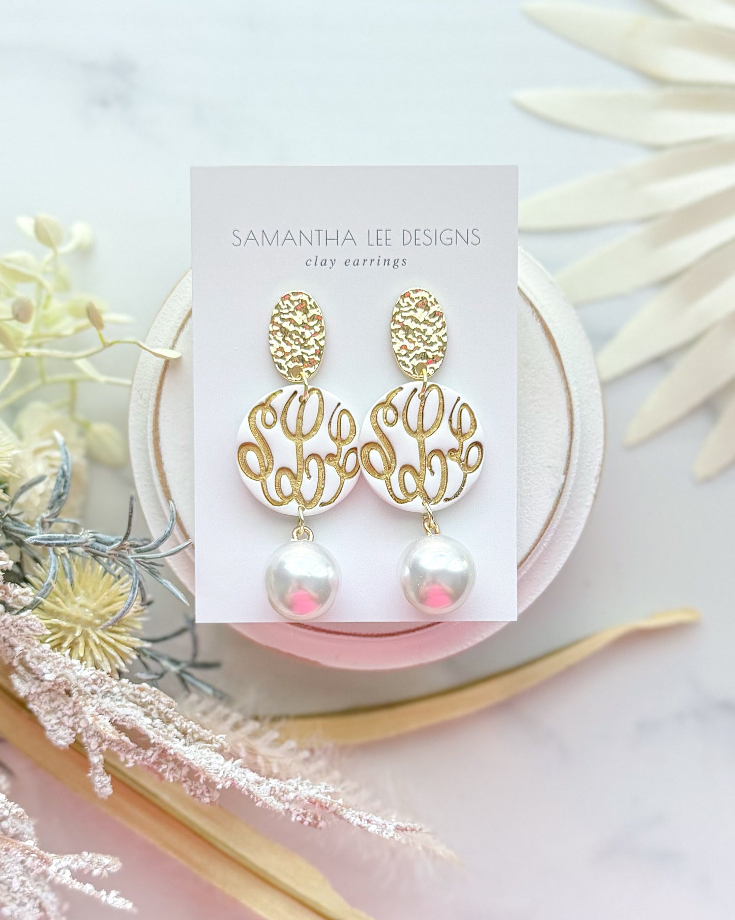 Monogrammed Pearl Drop