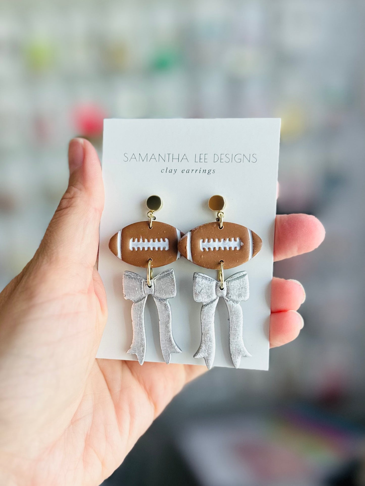 Football Bow Silver