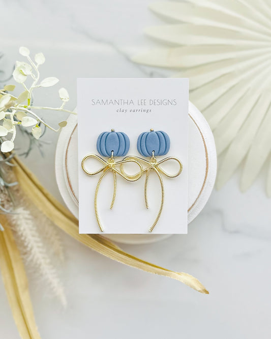 Bluestone Pumpkin Bows