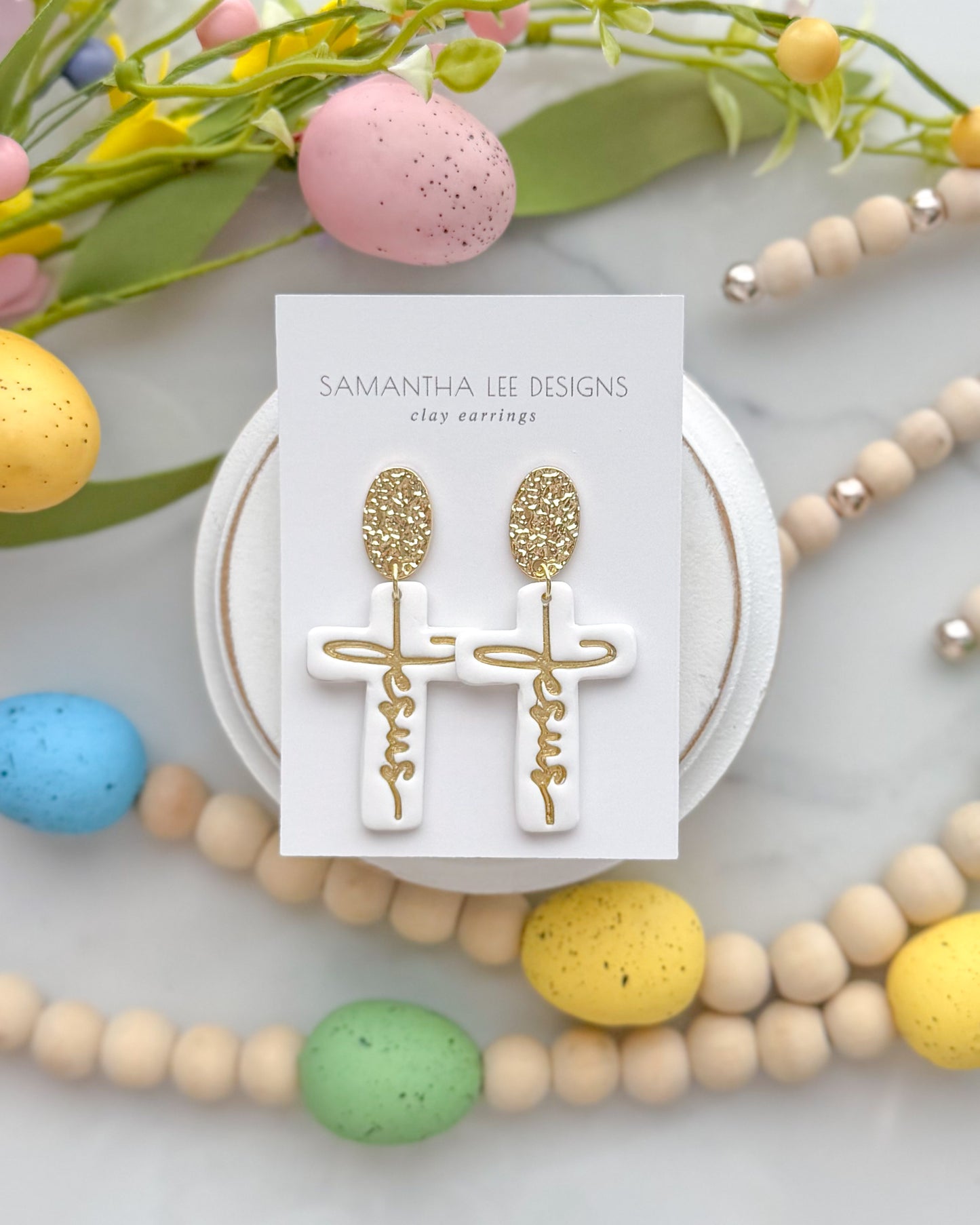 White Jesus Crosses
