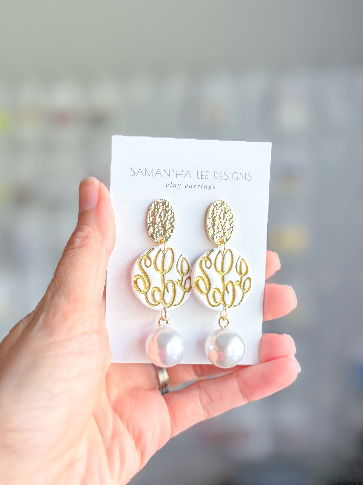 Monogrammed Pearl Drop