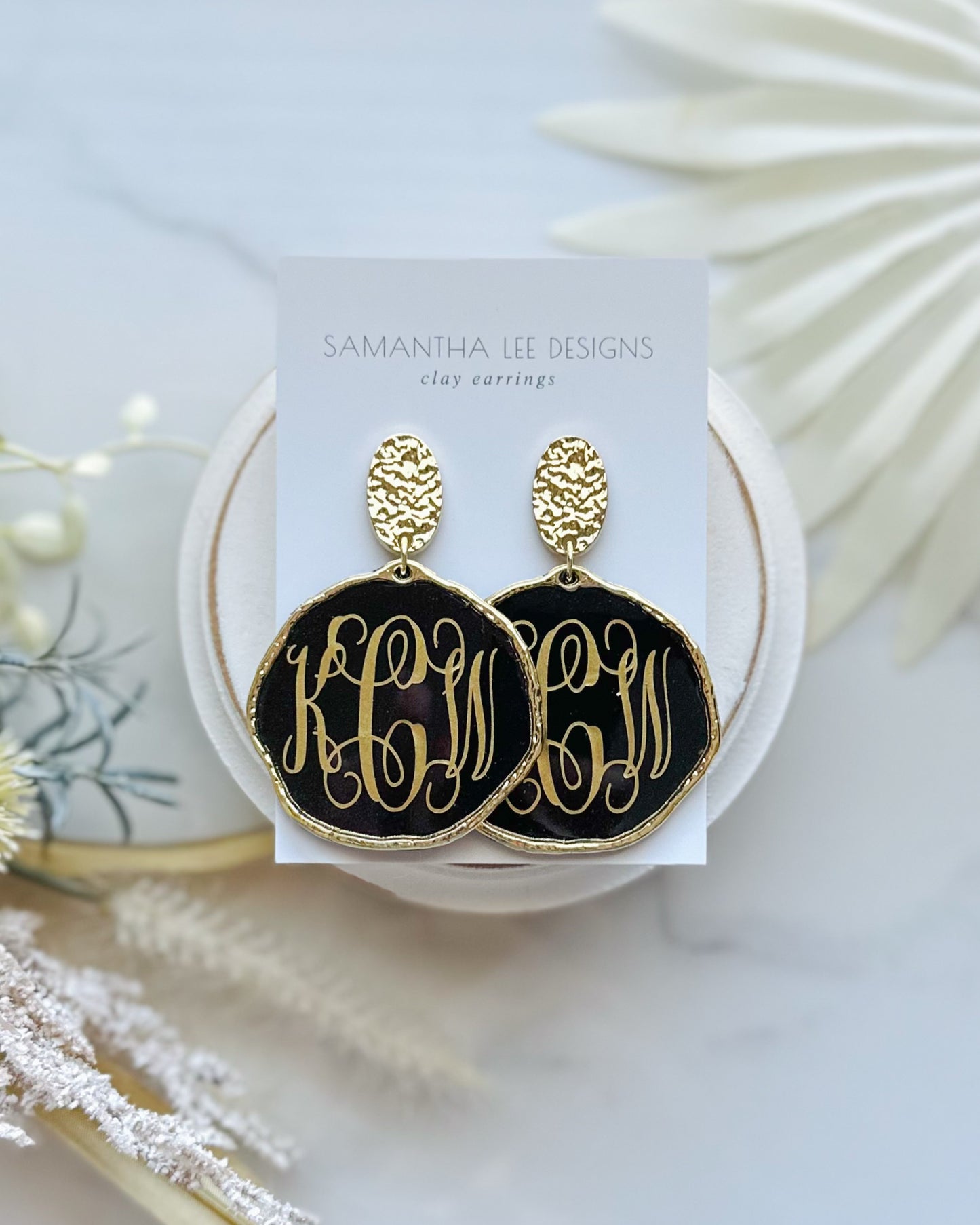 Monogrammed Earrings