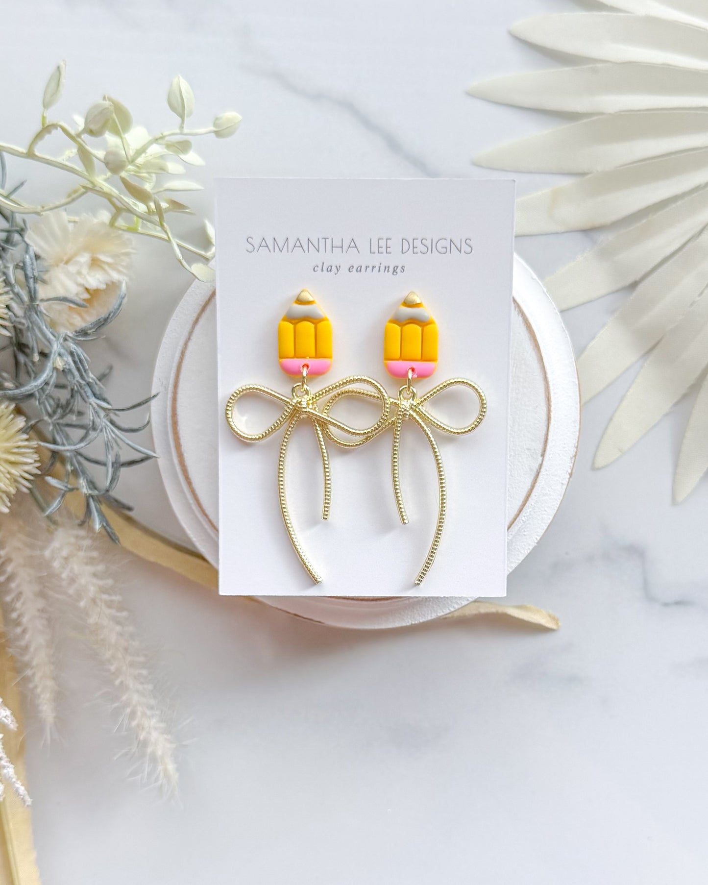 Yellow Pencil Bows