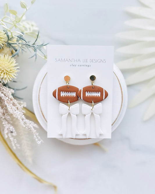 Football Bow White