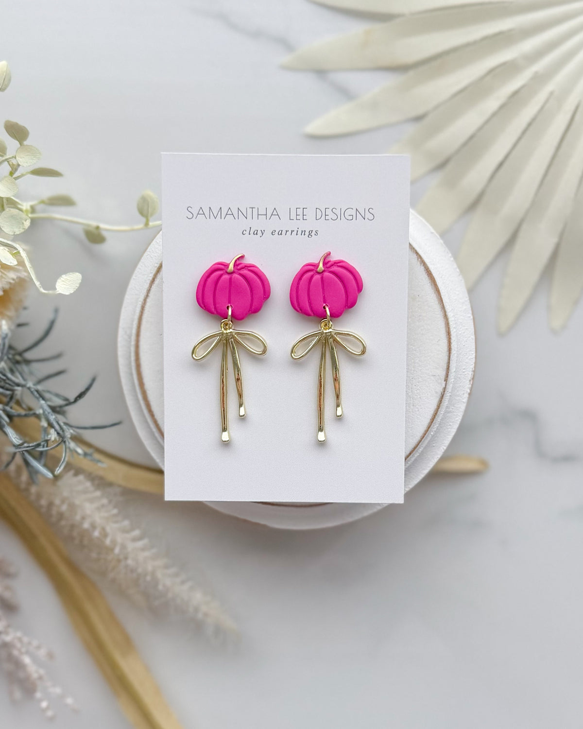 Fuchsia Pumpkin Bows