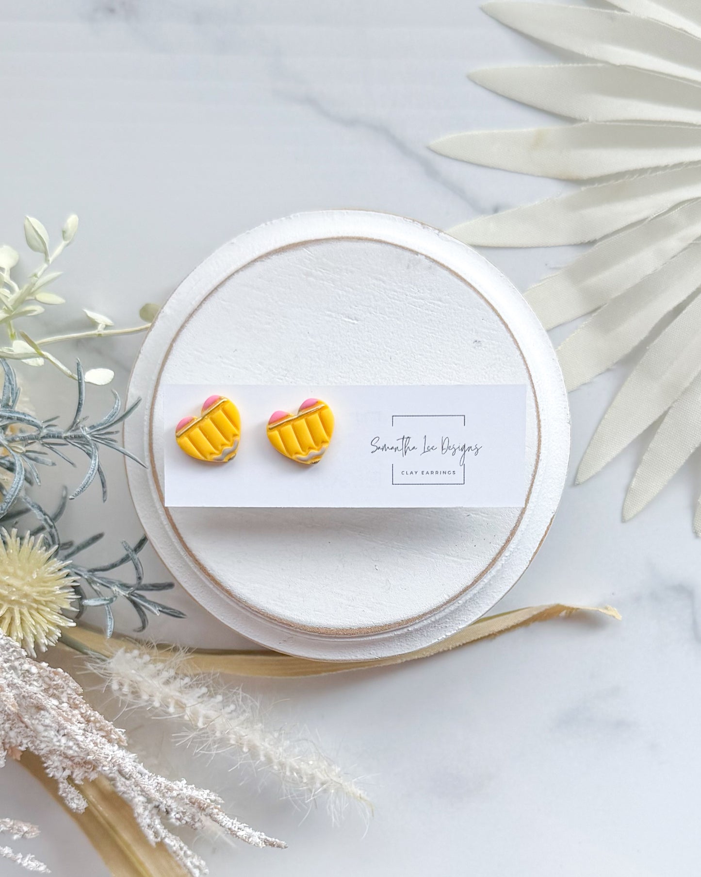 Mini Yellow Pencil Hearts