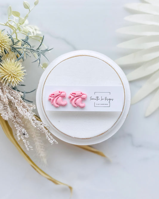 Pink Wildcat Studs