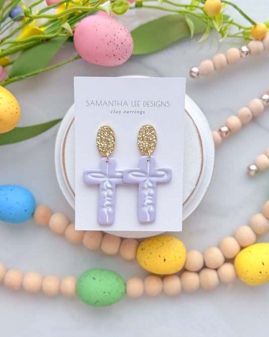 Lavender Jesus Crosses