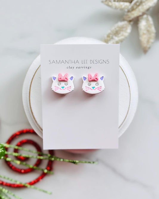 Clip-On Kitty Studs