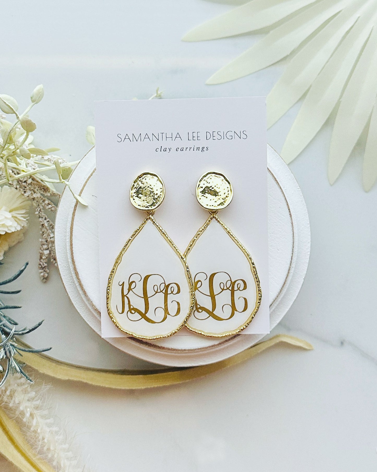 Monogrammed Earrings