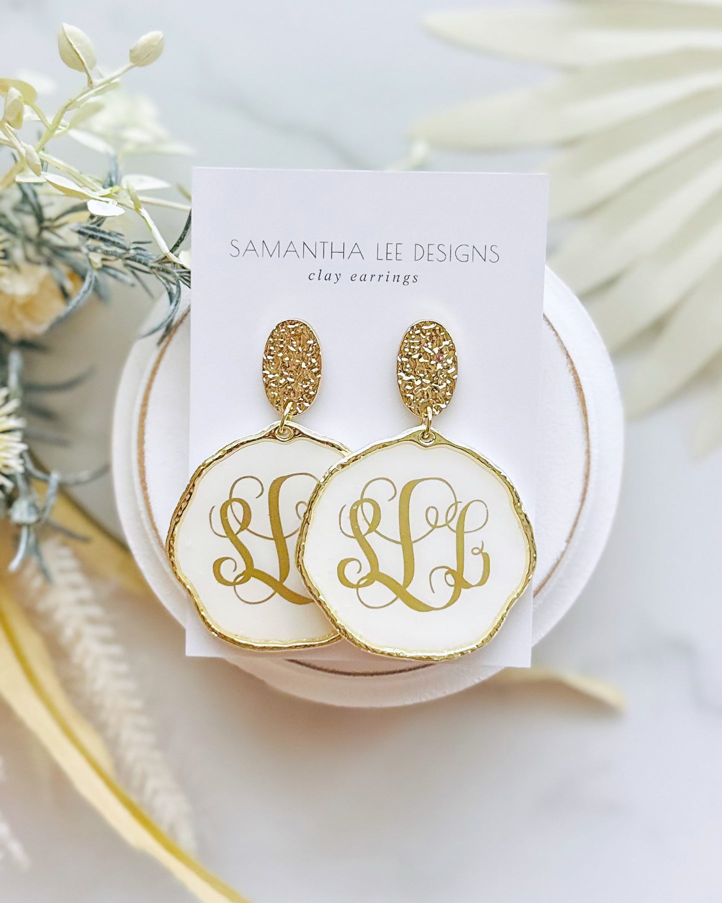 Monogrammed Earrings