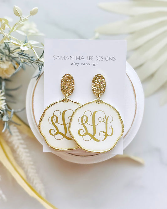 Monogrammed Earrings